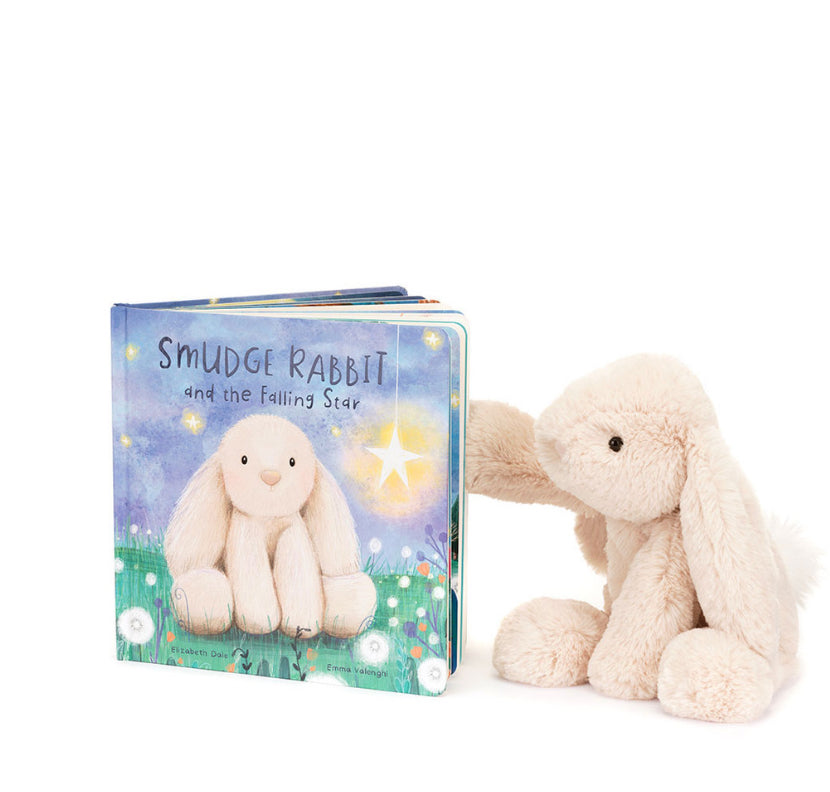 Jellycat Smudge Rabbit And The Falling Star Book And Smudge Rabbit Small
