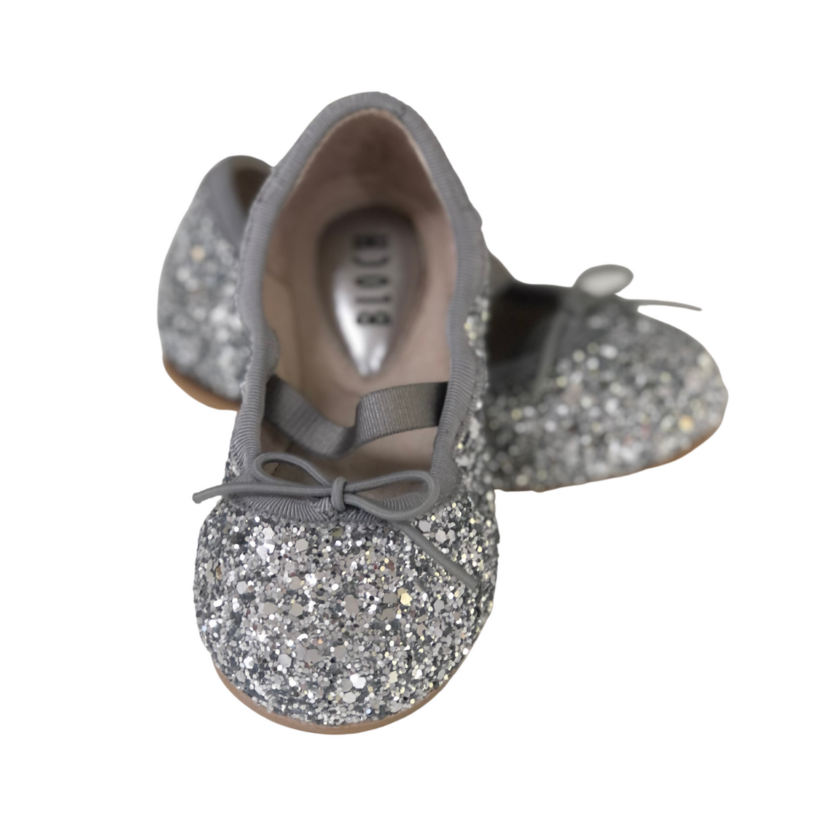 Silver sparkly baby shoes shop