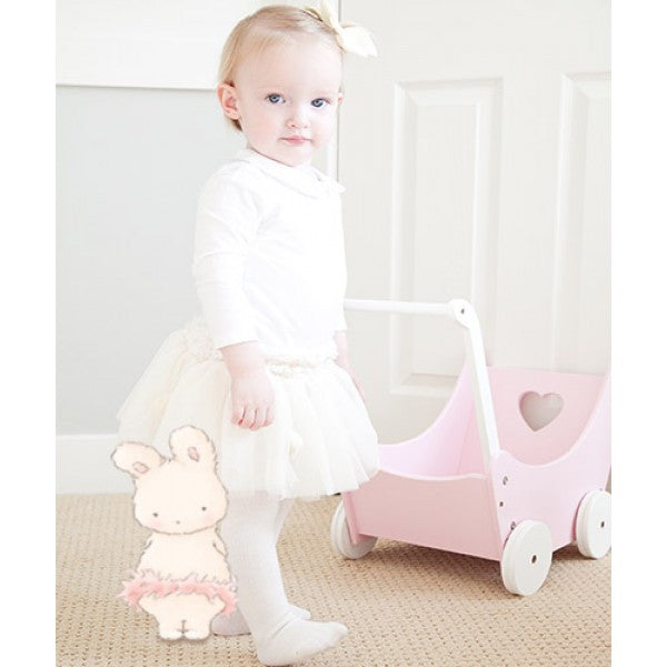 Cream Tulle Pom Pom TuTu 6-24 months