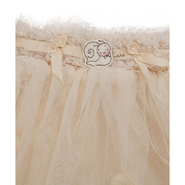 Cream Tulle Pom Pom TuTu 6-24 months
