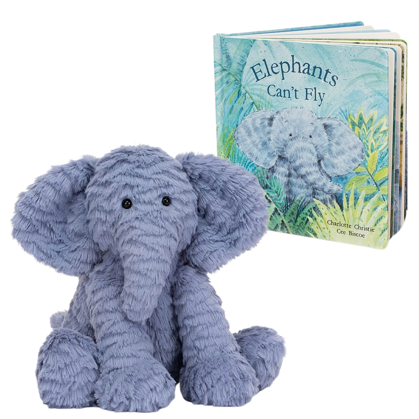 Jellycat Elephants Can't Fly Book And Fuddlewuddle Elephant