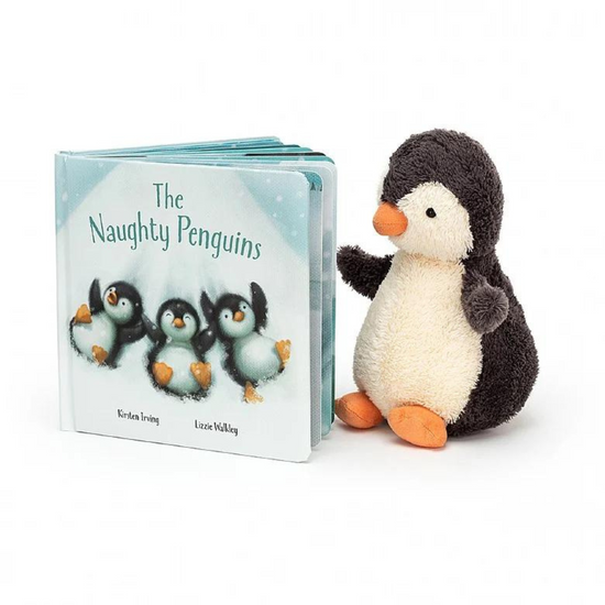 Jellycat The Naughty Penguins Book And Peanut Penguin