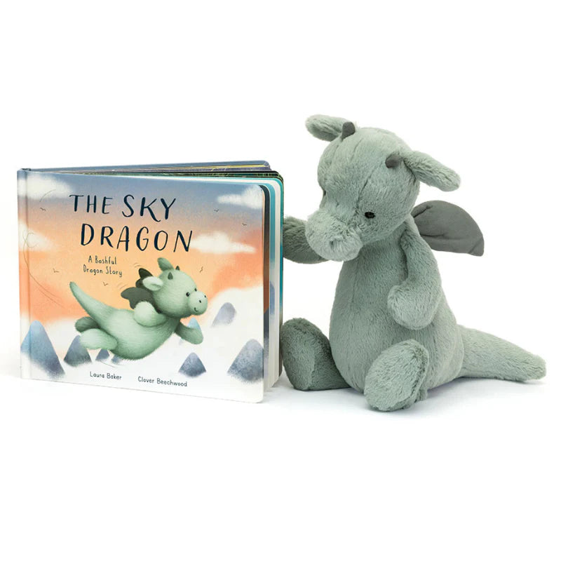 Jellycat Bashful Dragon and Sky Dragon Book (Hart to Find)