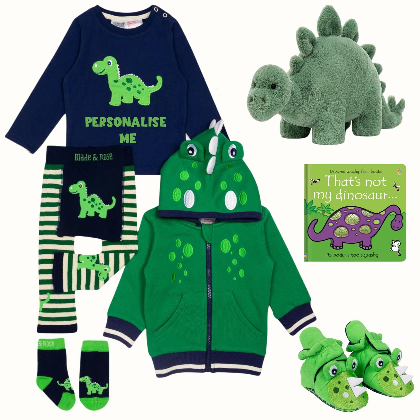 Blade & Rose Maple Dino & Jellycat Bashful Dinosaur Gift Set