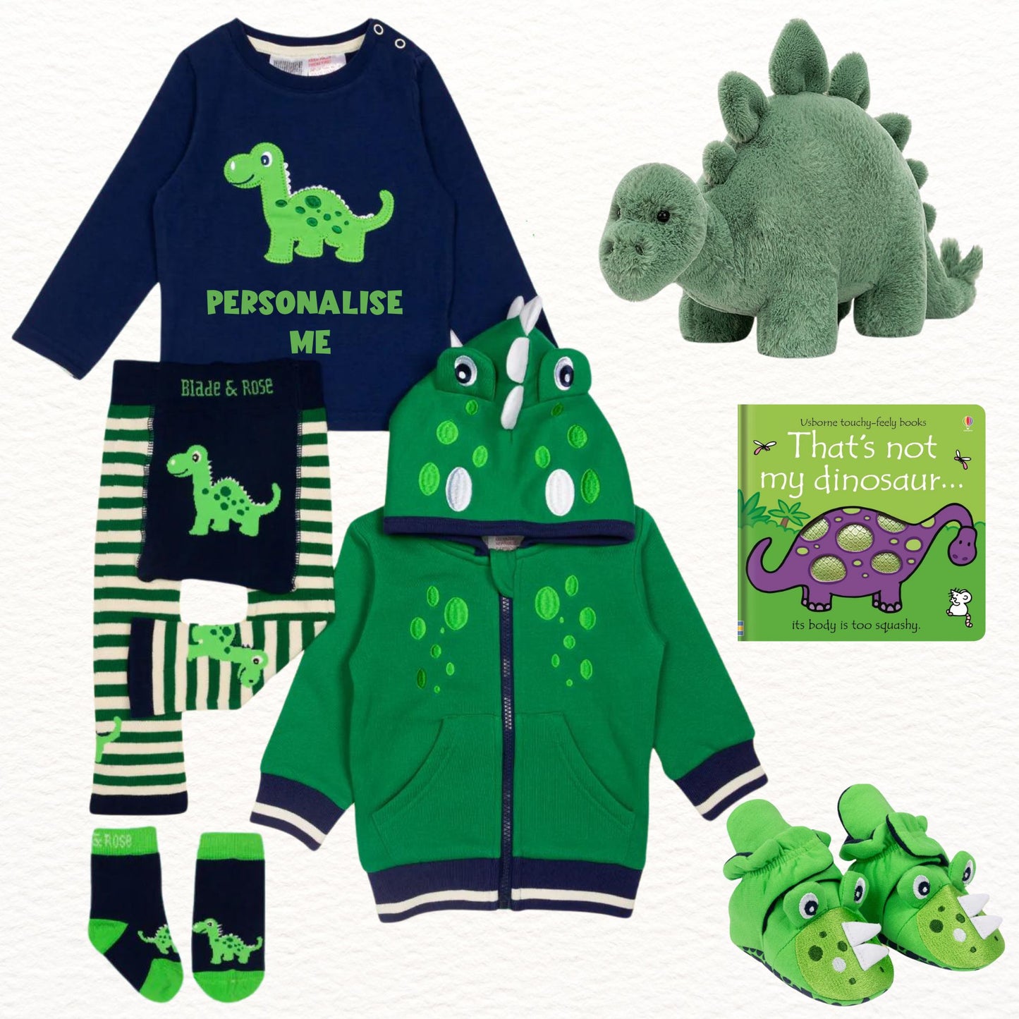 Blade & Rose Maple Dino & Jellycat Bashful Dinosaur Gift Set