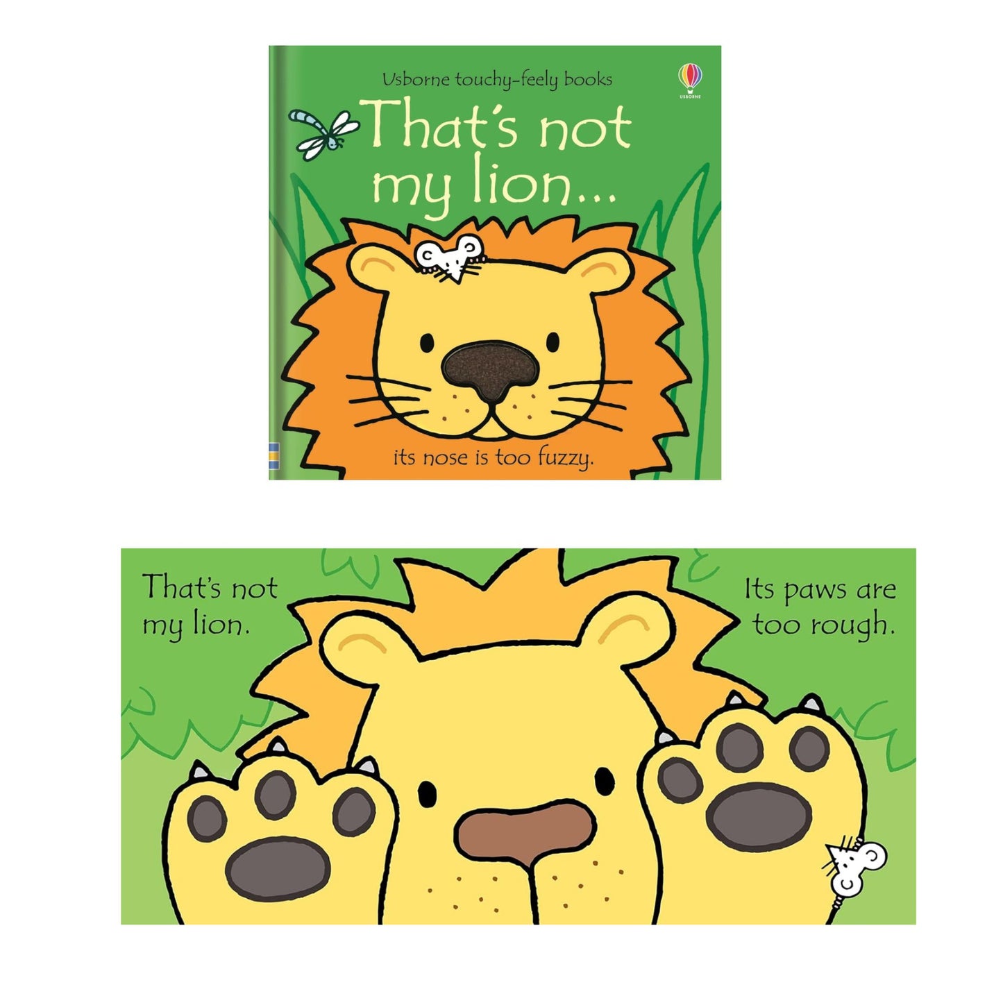 Thats Not My Lion Book & Jellycat Fuddlewuddle  Lion Soother