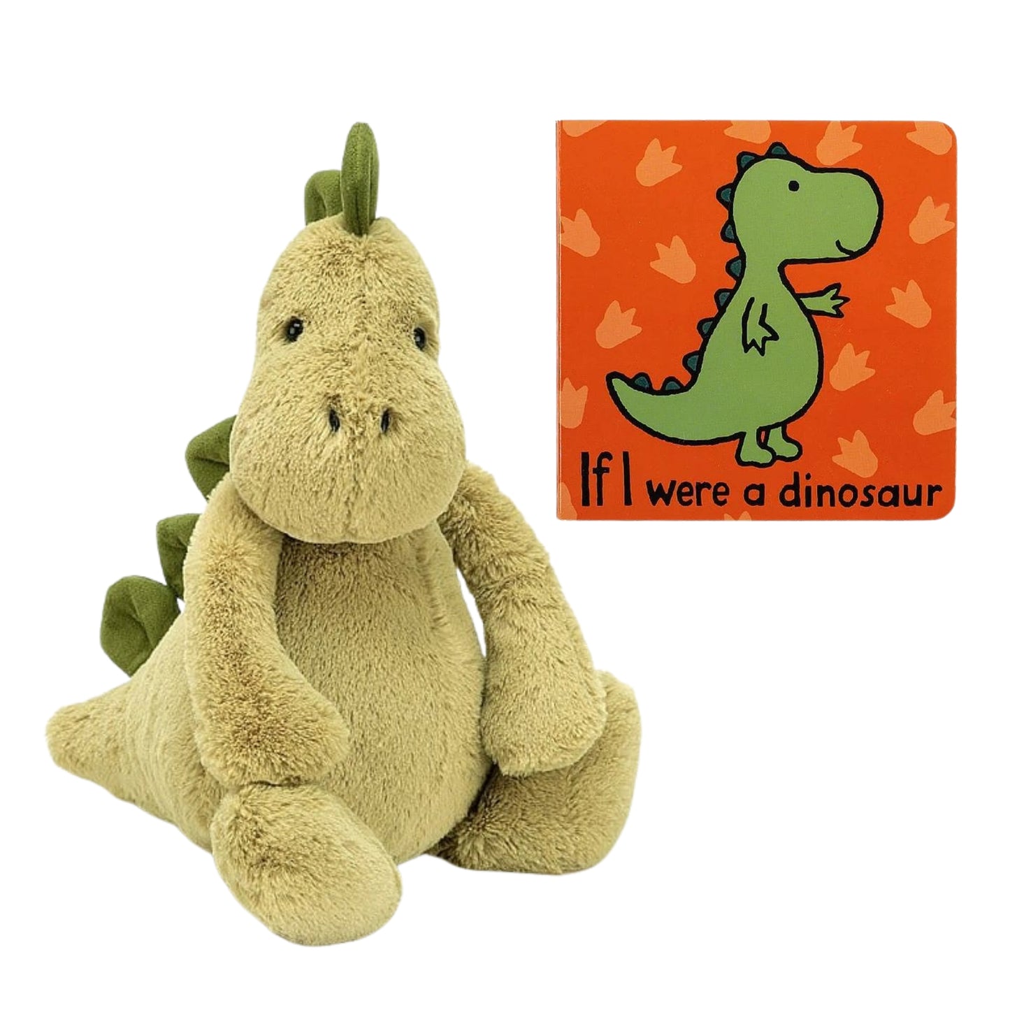 Jellycat If I Were A Dinosaur Book and Bashful Dinosaur