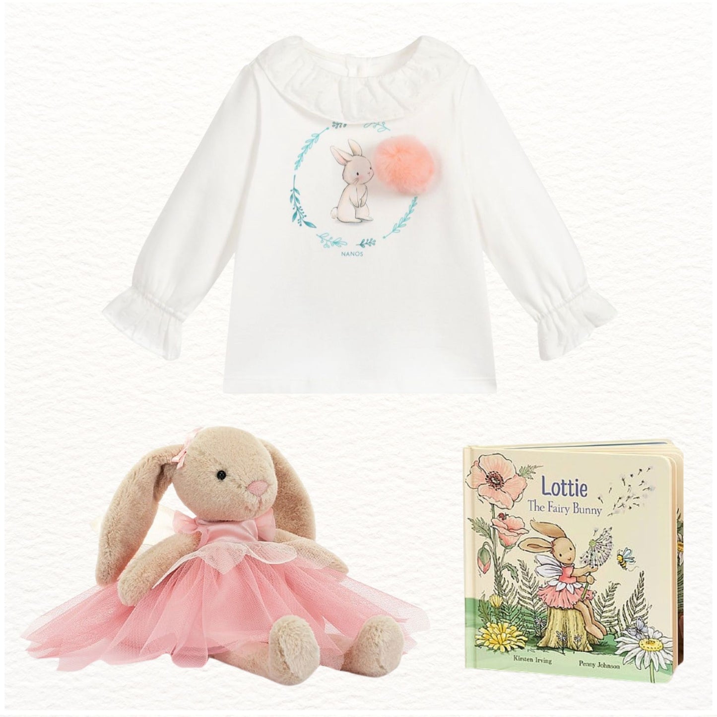 Jellycat Lottie the Fairy Ballet Bunny & Nanos Easter Giftset