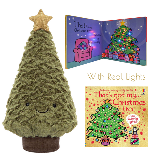 Load image into Gallery viewer, That’s Not My Christmas Tree Book and Jellycat Amuseable Gold Christmas Tree
