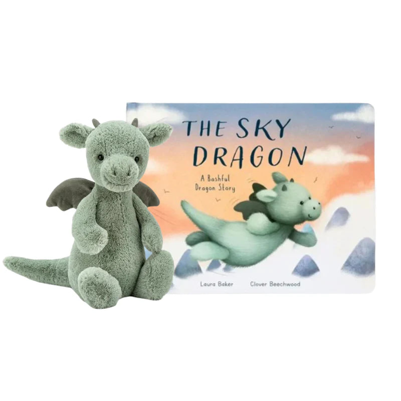 Jellycat Bashful Dragon and Sky Dragon Book (Hart to Find)