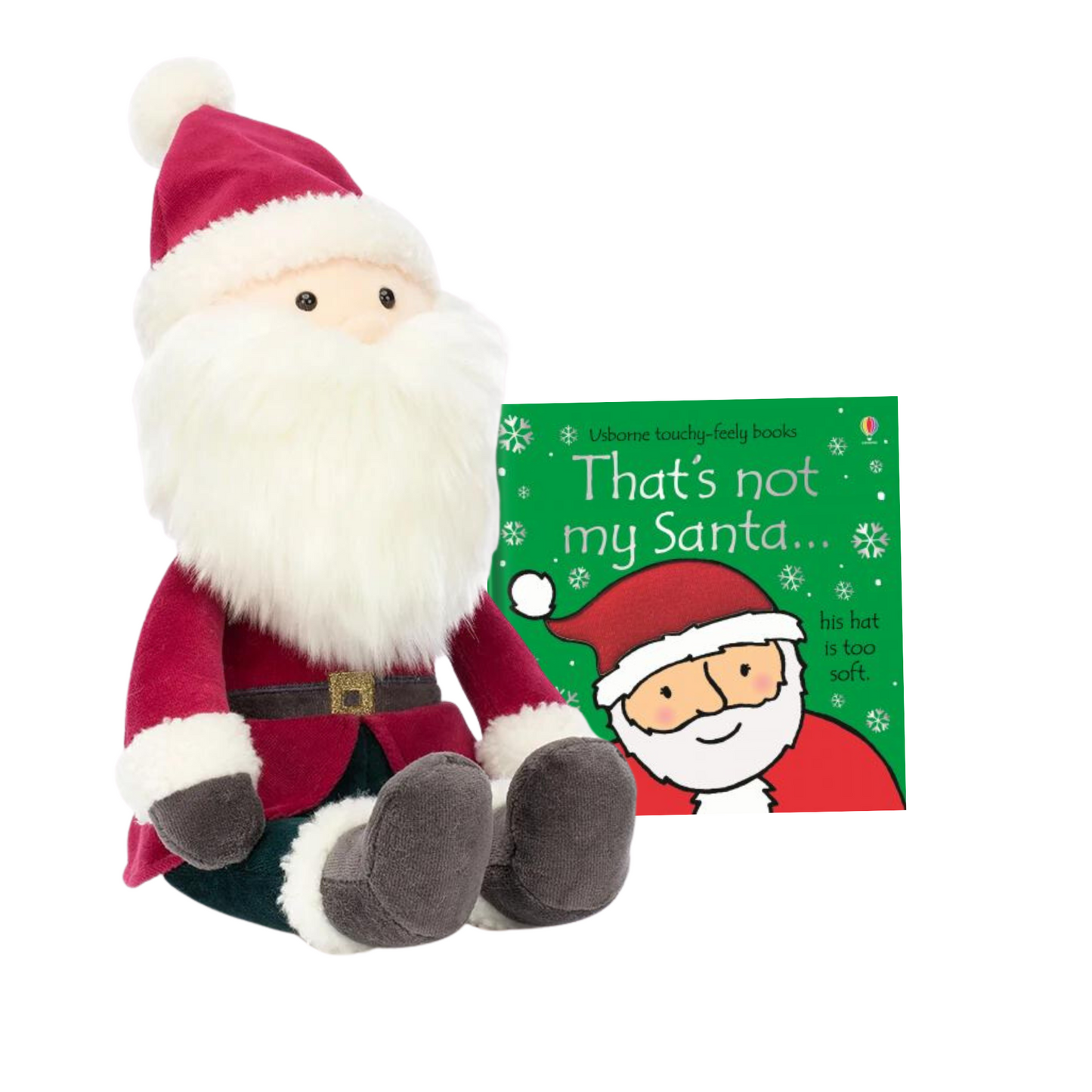 Jellycat Large Jolly Santa and That s Not my Santa Book Set Stork in the City