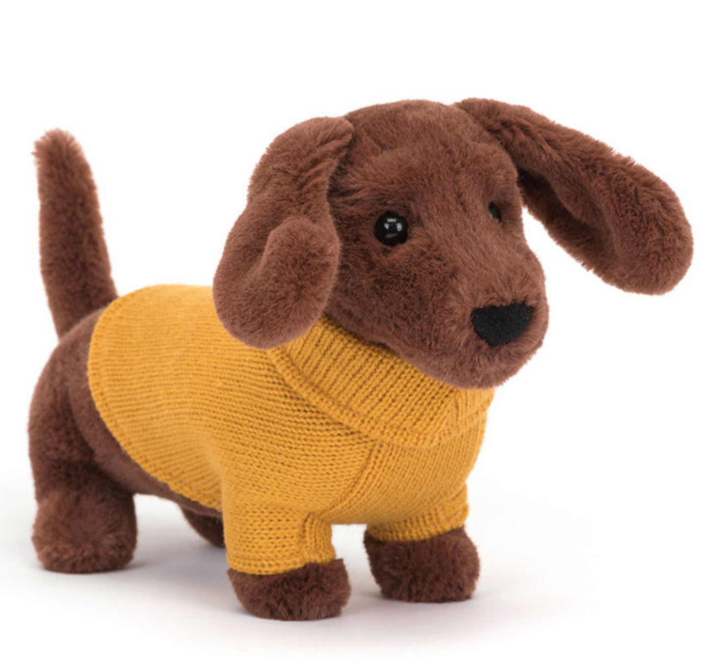 Jellycat Sweater Sausage Dog Yellow