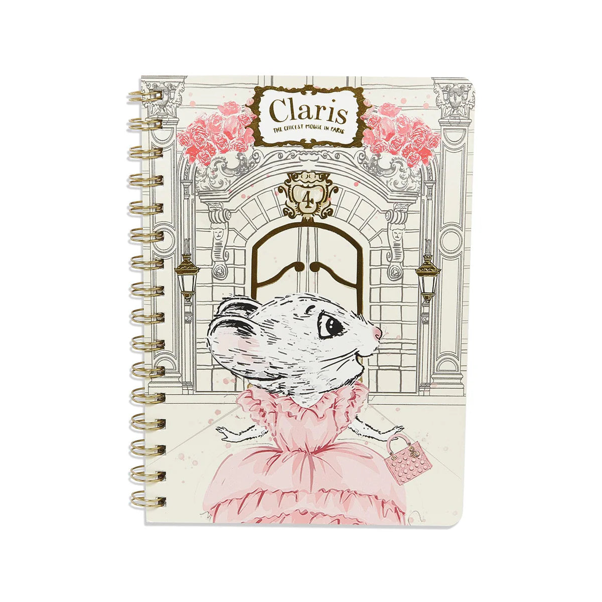 Claris the Chicest Mouse in Paris - A5 Spiral Notebook