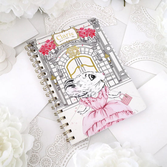 Claris the Chicest Mouse in Paris - A5 Spiral Notebook