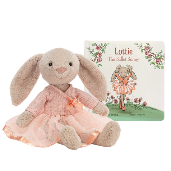 Load image into Gallery viewer, Jellycat Lottie Ballet Bunny and Ballet Bunny Book
