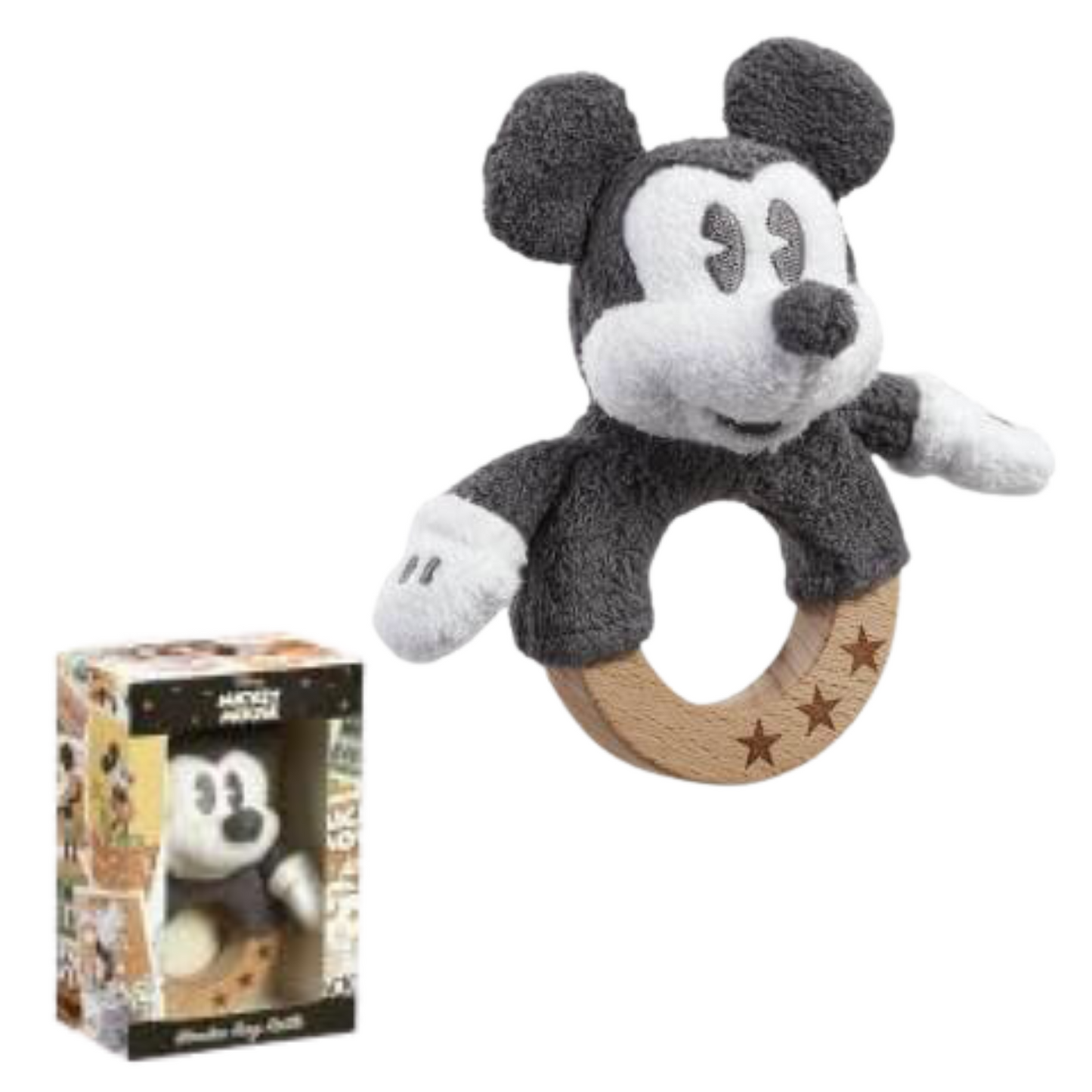 Load image into Gallery viewer, Mickey Mouse Memories Wooden Ring Rattle
