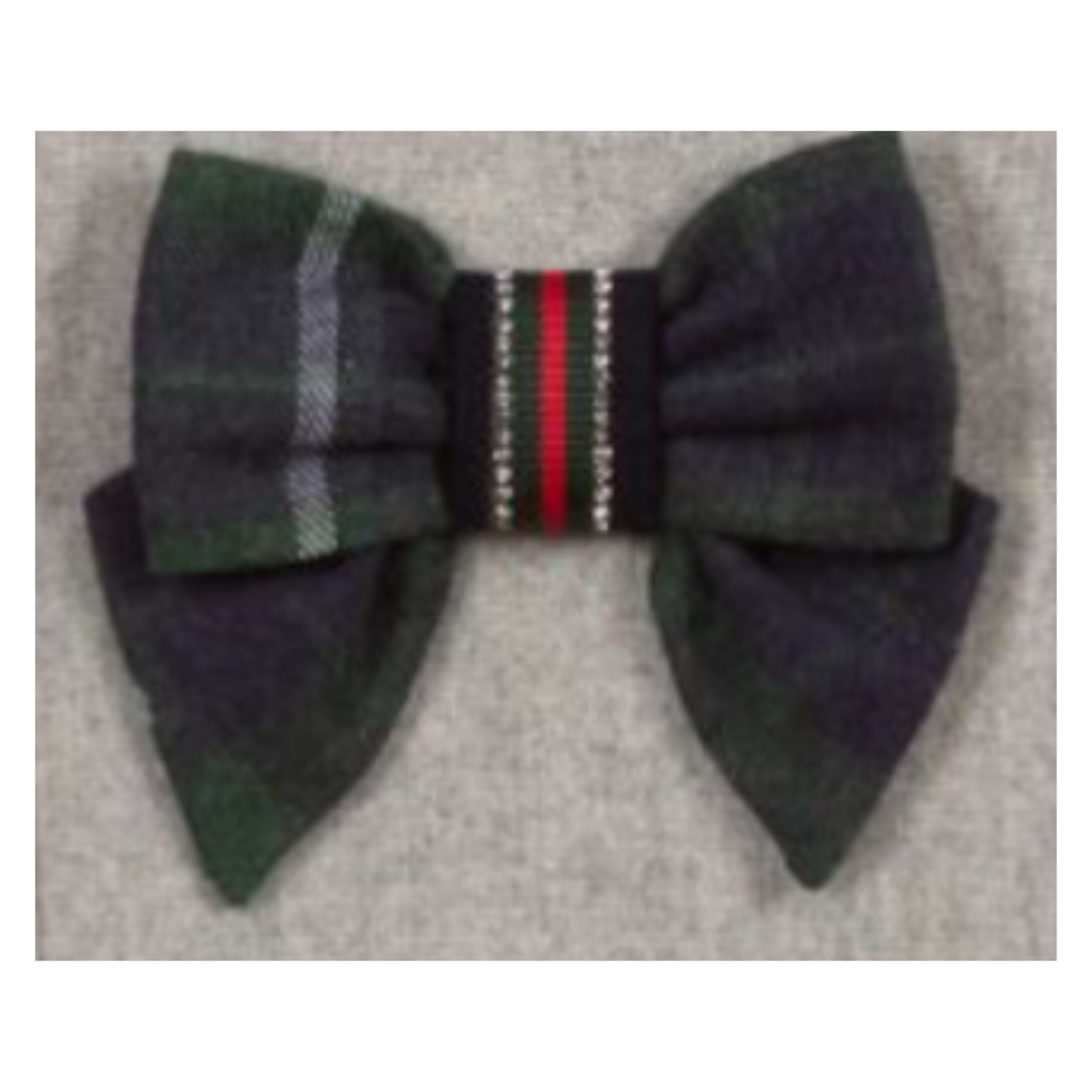 Balloon Chic Navy, Green & Grey Tartan Diamantés Bow Dress