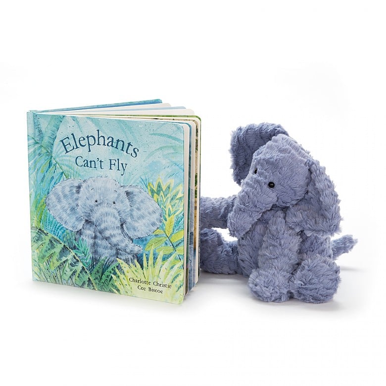 Jellycat Elephants Can't Fly Book And Fuddlewuddle Elephant