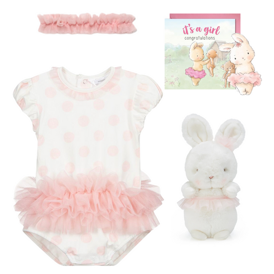 Blossom Tutu Dotty Personalised Baby Gift Set