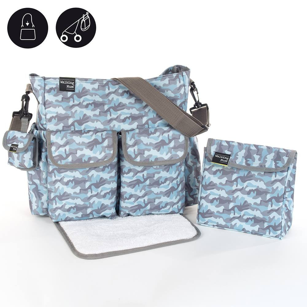 Load image into Gallery viewer, Walking Mum Boslo Cambiador Camouflage Unisex Changing Bag
