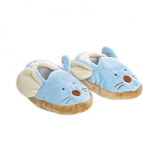 Diinglisar Blue Mouse Slippers 6-12 months