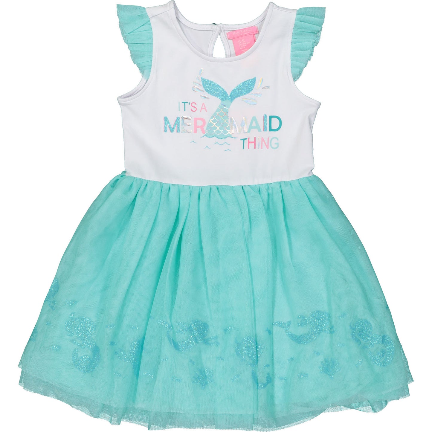 Turquoise and White Mermaid Tutu Dress