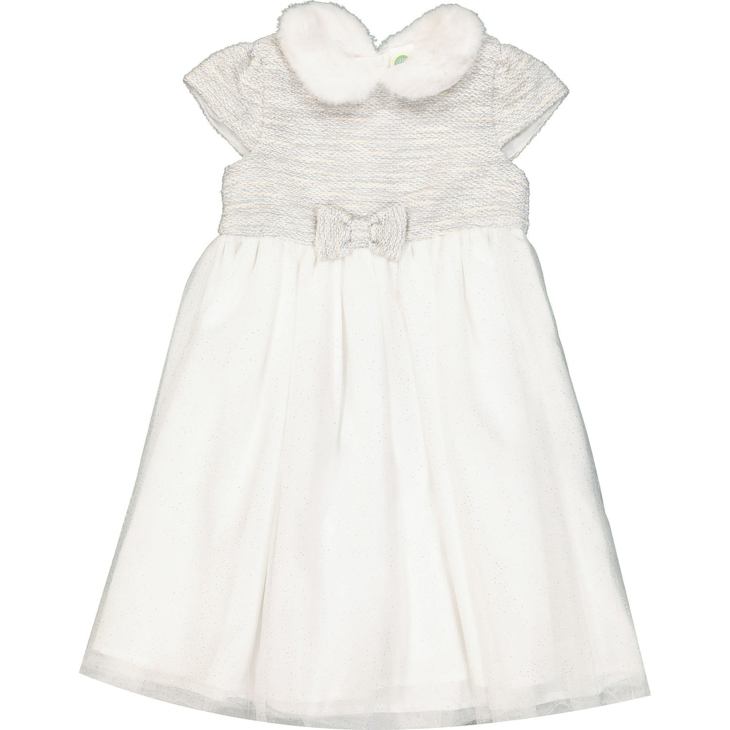 Snow Princess White and Silver Glitter Party Dress Age 2, 3 & 4 Years