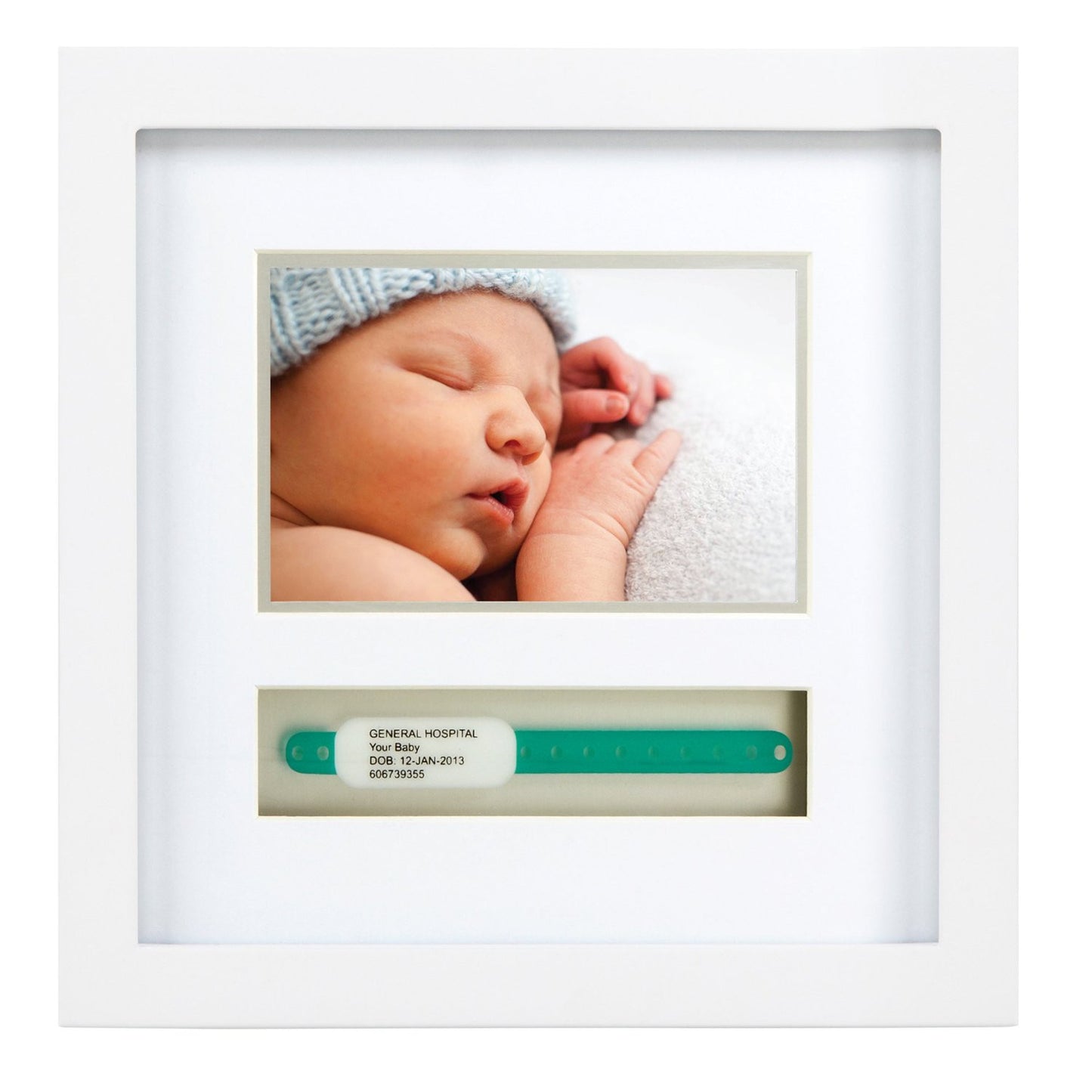 Baby ID Bracelet Frame Deluxe (White)
