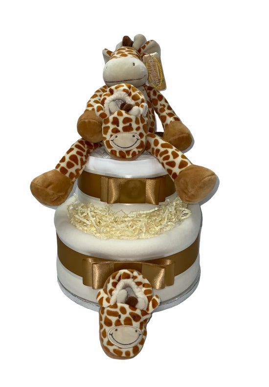 Diinglisar Wild 2 Tier Luxury Giraffe Nappy Cake