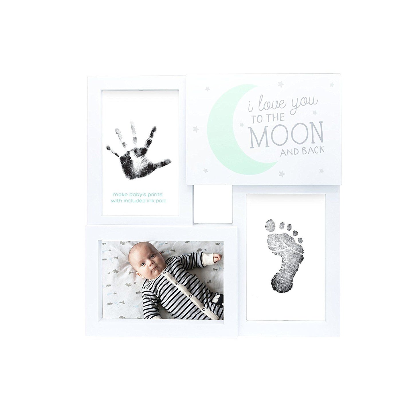 Love You To The Moon and Back Baby Prints Collage and Photo Frame