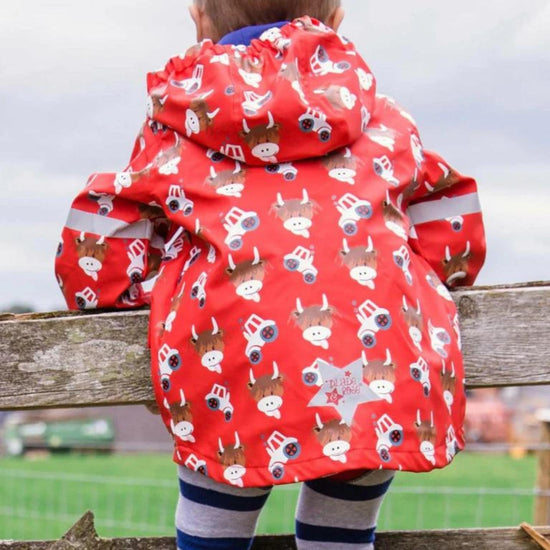 Blade and Rose Red Highland Cow Colour Changing Raincoat