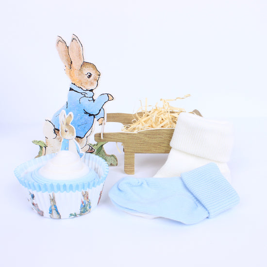 Peter Rabbit Sock Cupcake