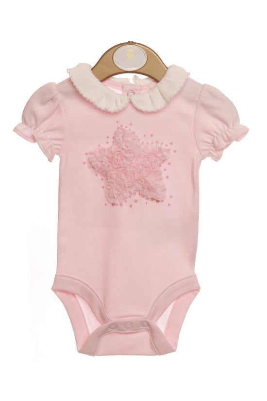 Baby Girls Pink Tulle Star Bodysuit