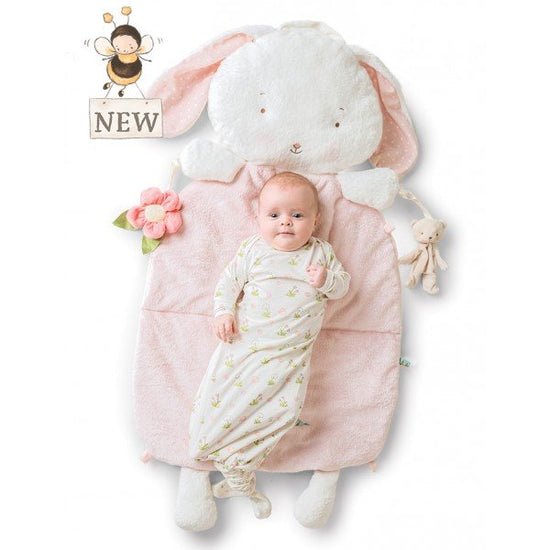 Bunnies by the Bay Blossom Bunny 3 in 1 Play Mat, Tummy Time and Pillow