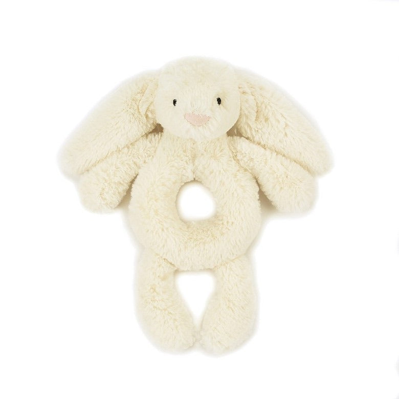 Bashful Cream Bunny Grabber Rattle