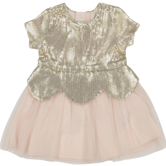 Billyblush Pink and Gold Tulle Dress