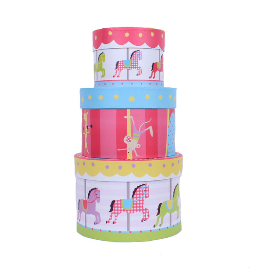 Baby Girl  Carousel Keepsake Box with Strawberry Apparel and Gifts