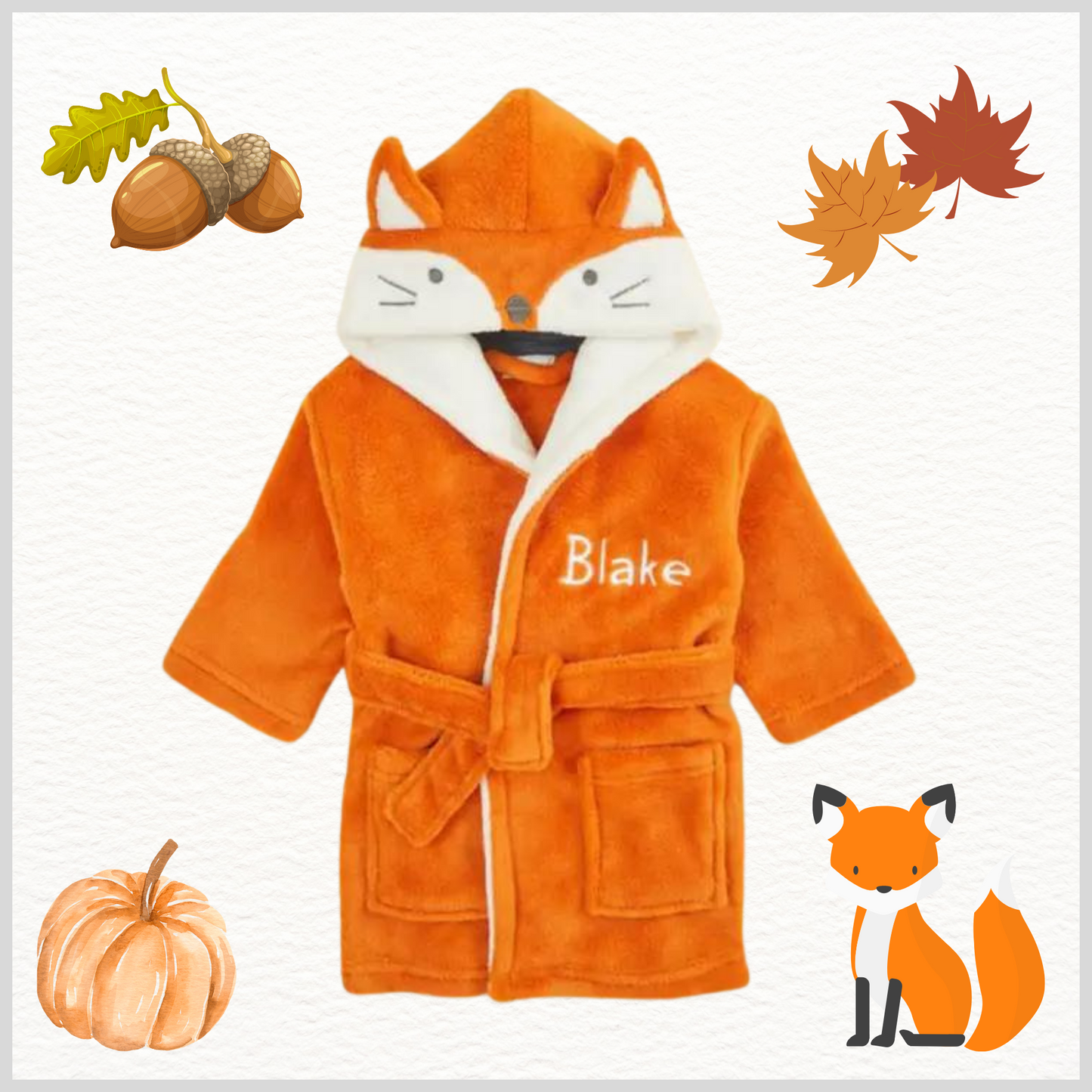 Personalised Fox Children’s Robe