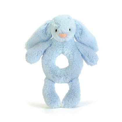 Jellycat Bashful Blue Bunny Grabber Rattle