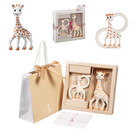 Sophie La Giraffe Sophisticated Teether Set with Gift Bag & Card