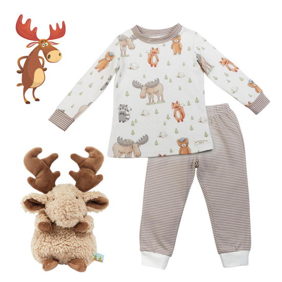 Load image into Gallery viewer, Wee Bruce the Moose Camp Out Gift Set
