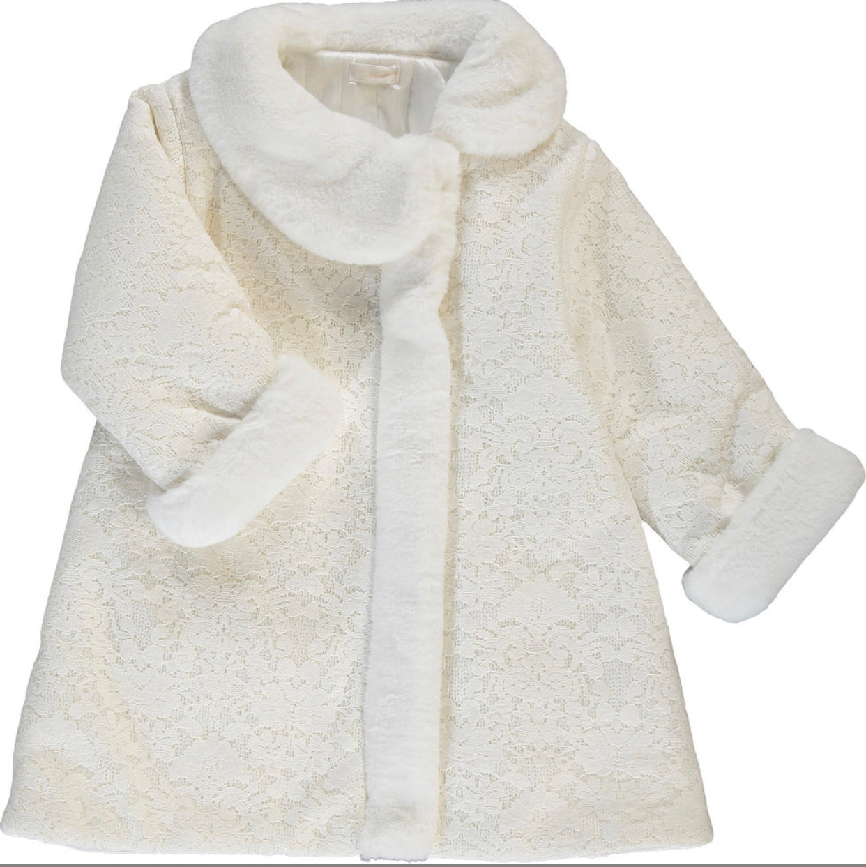 Ninnoah Lace and Fur Lux Winter Coat