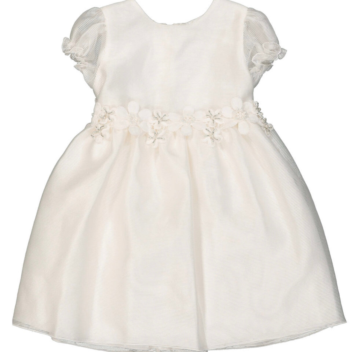 Lesy White Crystal Tapered Floral Dress