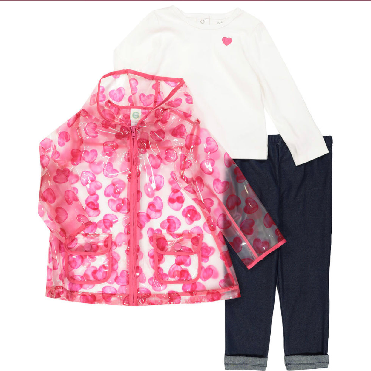 Load image into Gallery viewer, Little Me 3 Piece Heart Mac Embroidered Outfit 12-18 months
