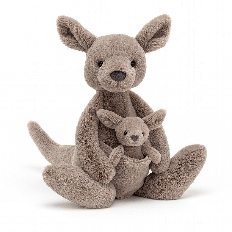 Load image into Gallery viewer, Paloma de la O Beige Knitted Baby Shorts Set with Jellycat Kangaroo
