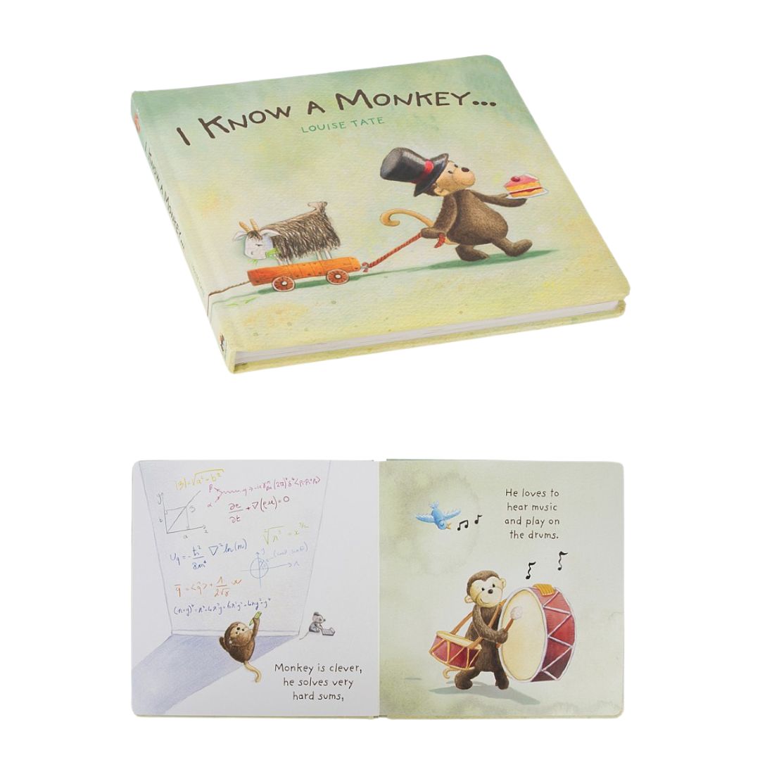 Jellycat I Know A Monkey Book