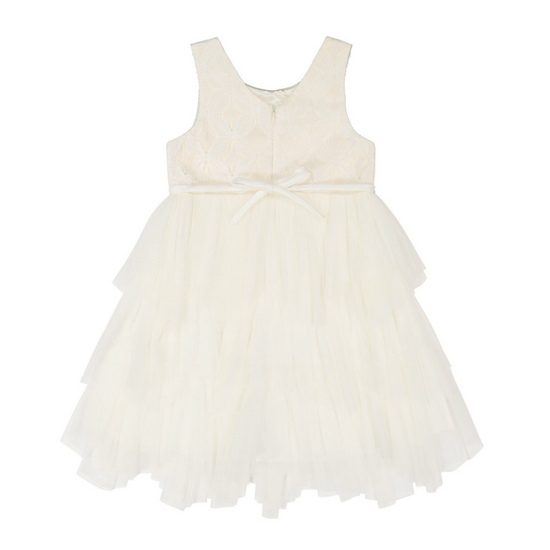 Load image into Gallery viewer, Jewelled Ivory Tulle Tiered Cinderella Party Dress
