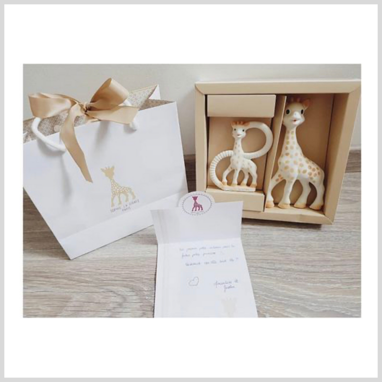 Sophie La Giraffe Sophisticated Teether Set with Gift Bag & Card