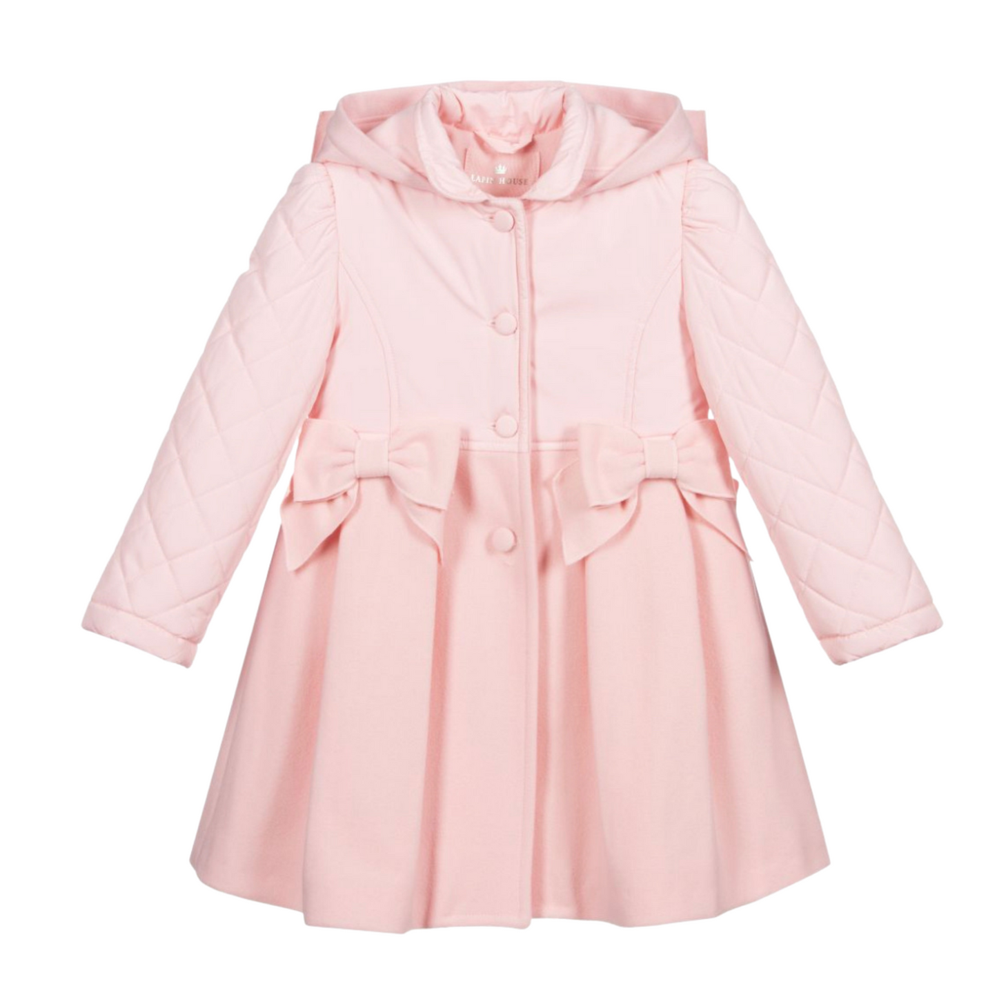 Load image into Gallery viewer, Lapin House Pink Hooded Wool Coat
