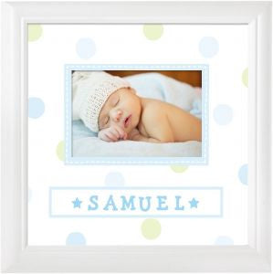 Personalised Baby Name Frame (White)